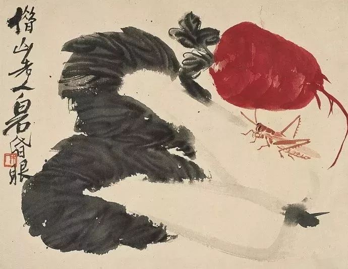 清白传家的齐白石一生尤喜"白菜萝卜保平安",白石白菜天下闻名