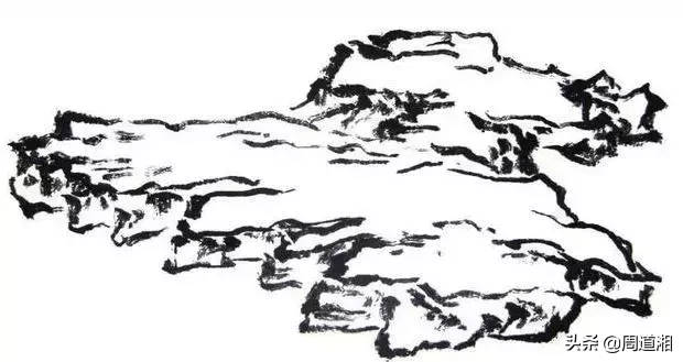 国画教程|山的表现方法、山石墨法及山坡路径、泉水瀑布的画法