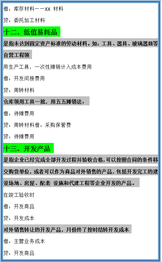 房地产老会计宋姐分享：超全房地产会计分录，学会再也不用加班