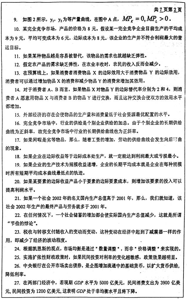 南京理工大学经济管理学院827经济学原理考研真题