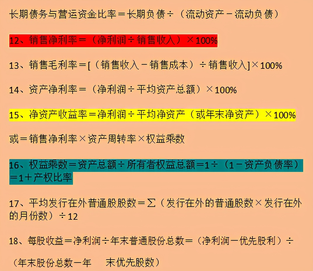 宝妈整理！财务成本管理110个公式，12个模块组成，绝对精华