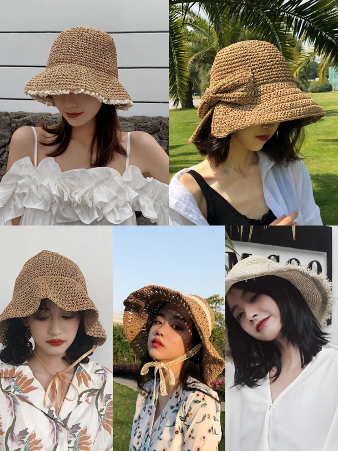夏天防晒必备帽子,四种款式四种搭配法,时尚减龄又遮阳