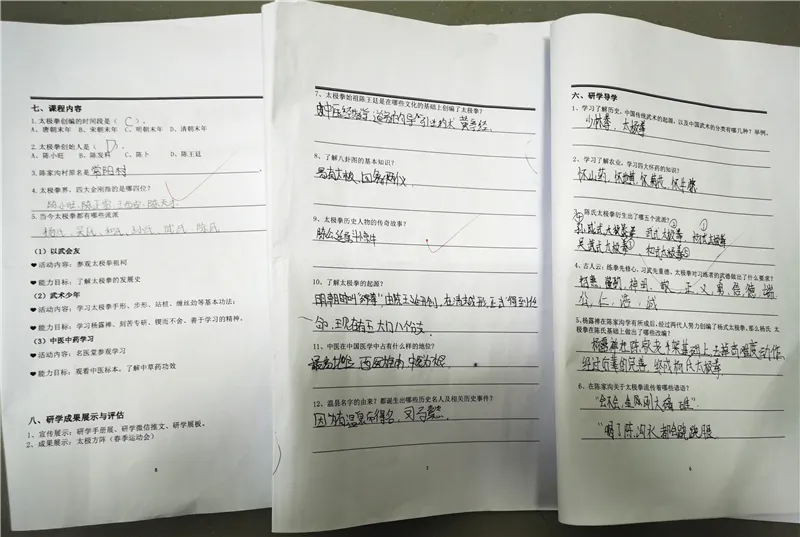 英迪初中“太极之乡”陈家沟研学活动成果硕然