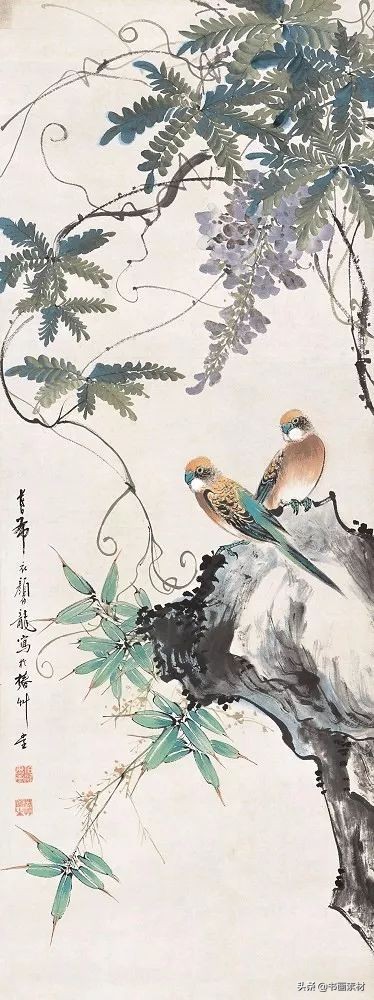 一代花鸟大家颜伯龙“兼工代写”的独特花鸟画作品欣赏