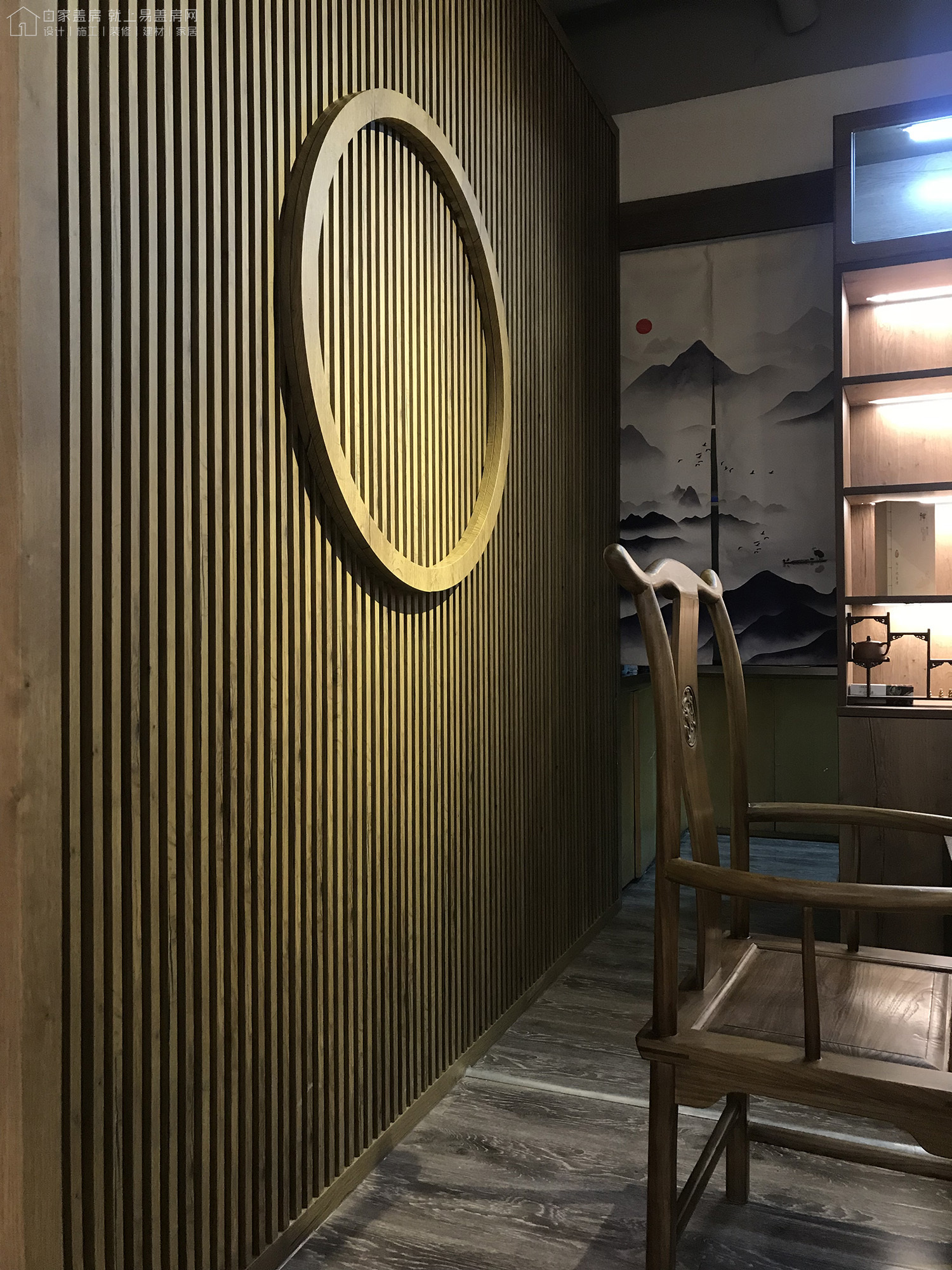 太惊艳，古风古韵，北京中关村新中式茶室室内设计和室内装修