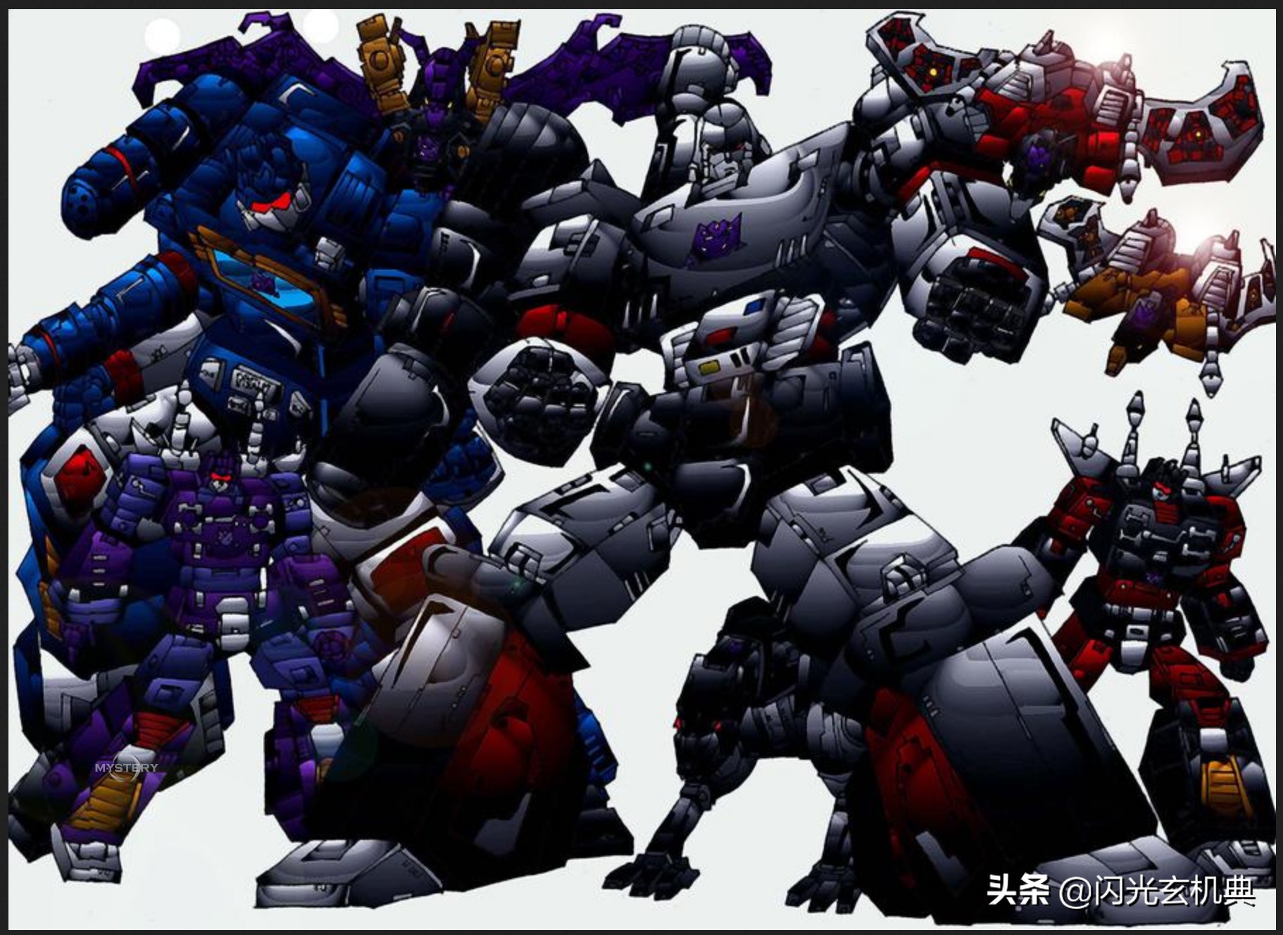 变形金刚g1动漫人物:再创作鳞甲贴风格狂派霸天虎