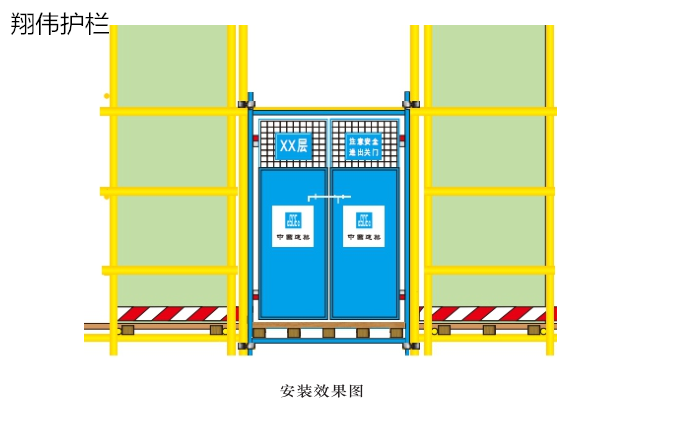 中建标准化防护栏——施工电梯防护门