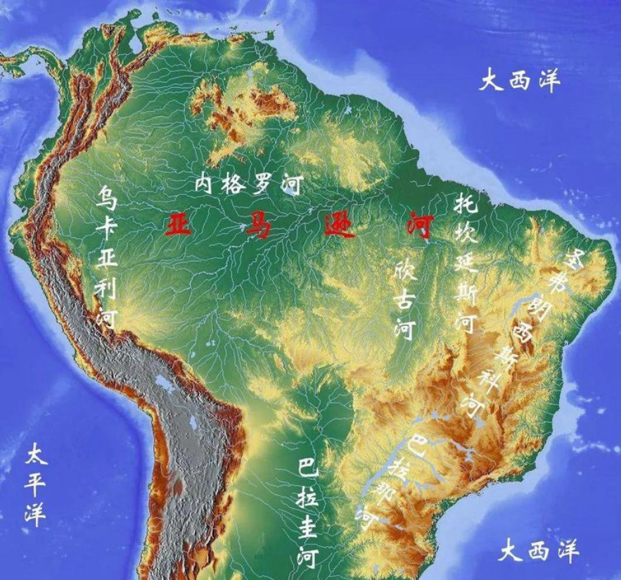亚马逊河地图 亚马逊河流在哪里地图