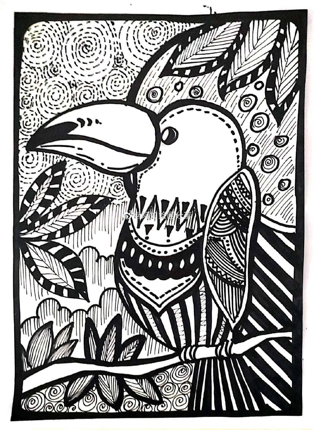 水粉圣诞节图片大全(厉害,7种创意线描,张张都是精品,学到就是赚到!