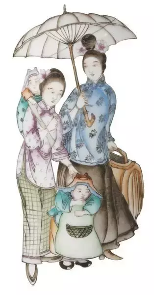 干货︱民国粉彩时装人物瓷器(好资料)