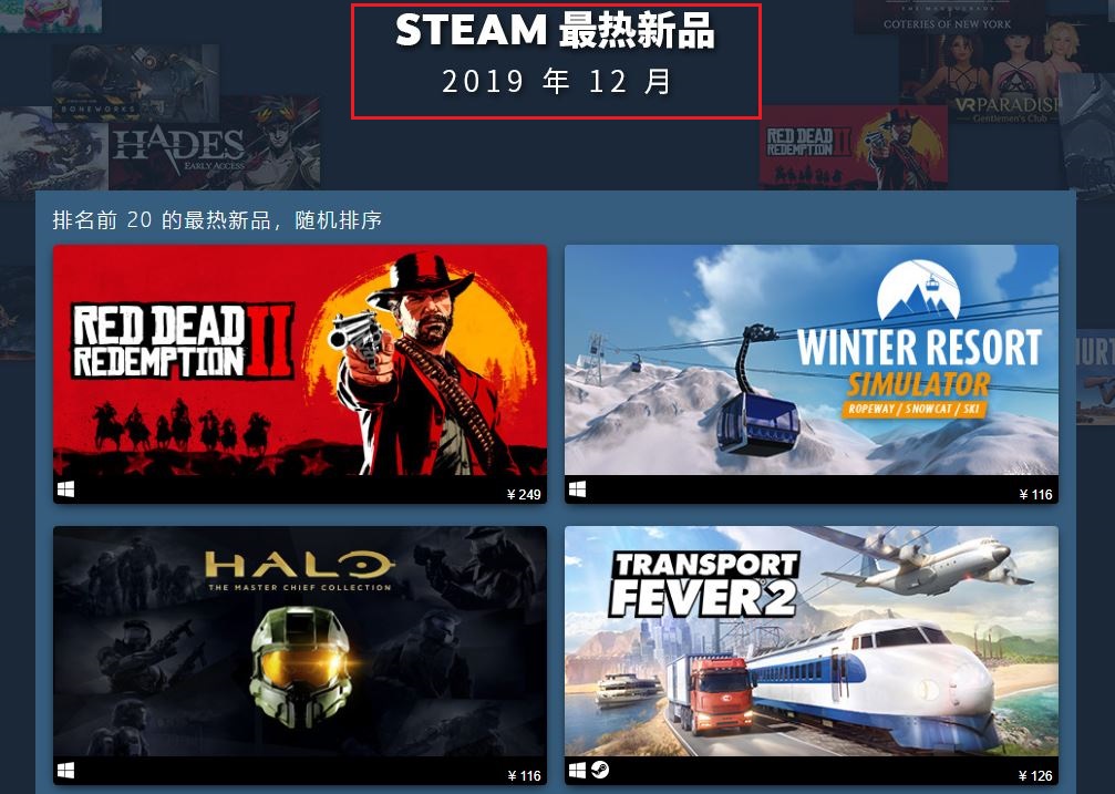 Steam公布热门新游戏榜单，大镖客2上榜，却不是卖得最好的？