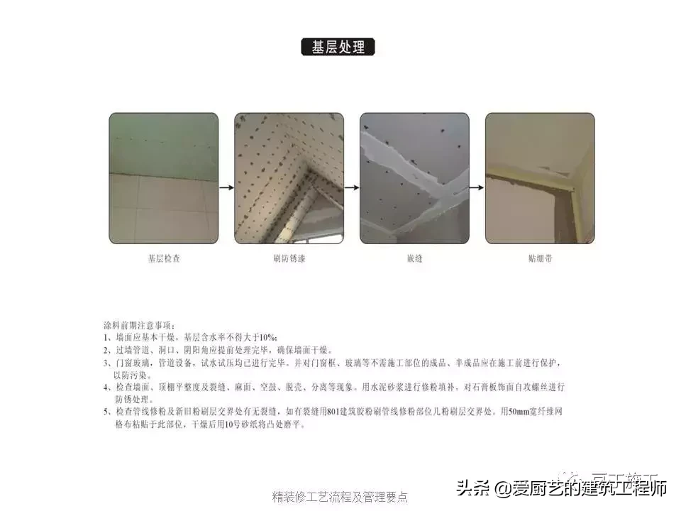 图解装饰装修工程施工工艺流程，用图片的形式解析施工，请收藏