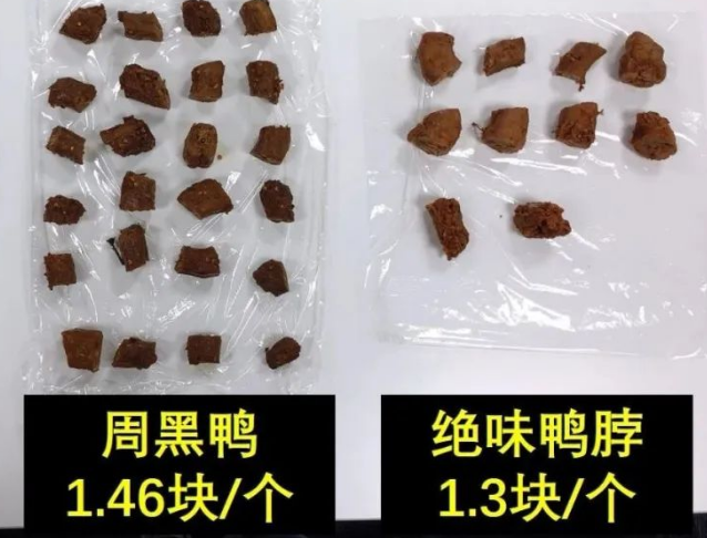 周黑鸭多少钱一斤(周黑鸭和绝味谁划算？买200元“鸭脖”比个数后，网友：我选绝味)