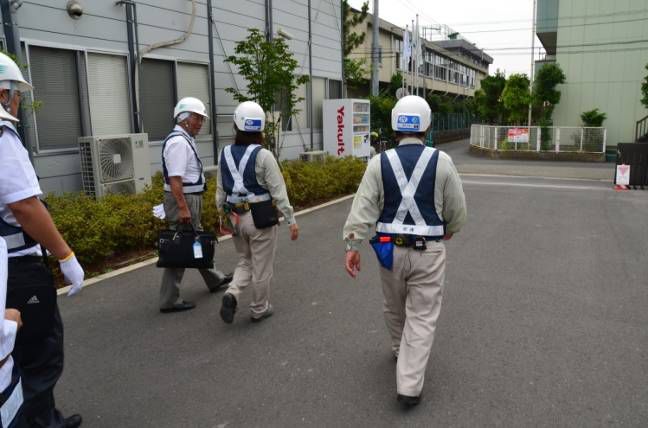 参观日本清水建设集团施工现场，为他们的认真与敬业所折服