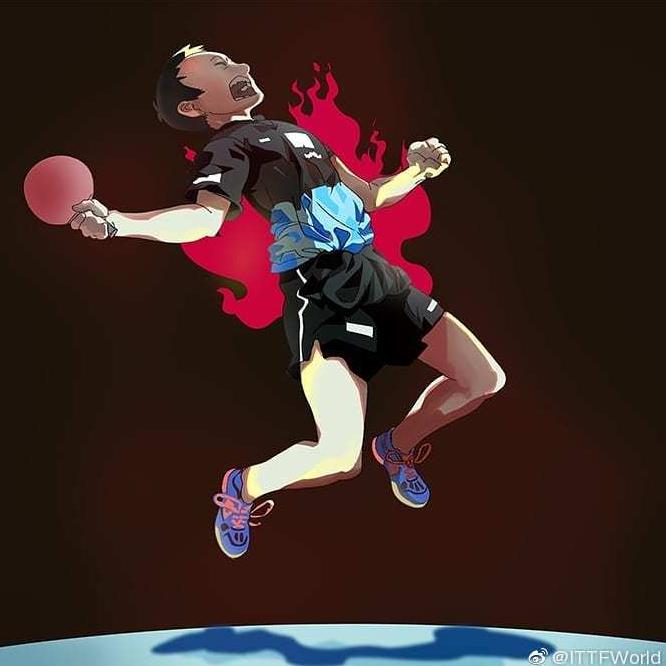 奥运运动员卡通画(国际乒联发布乒坛选手漫画形象，樊振东张本智和，猜猜还有是谁？)