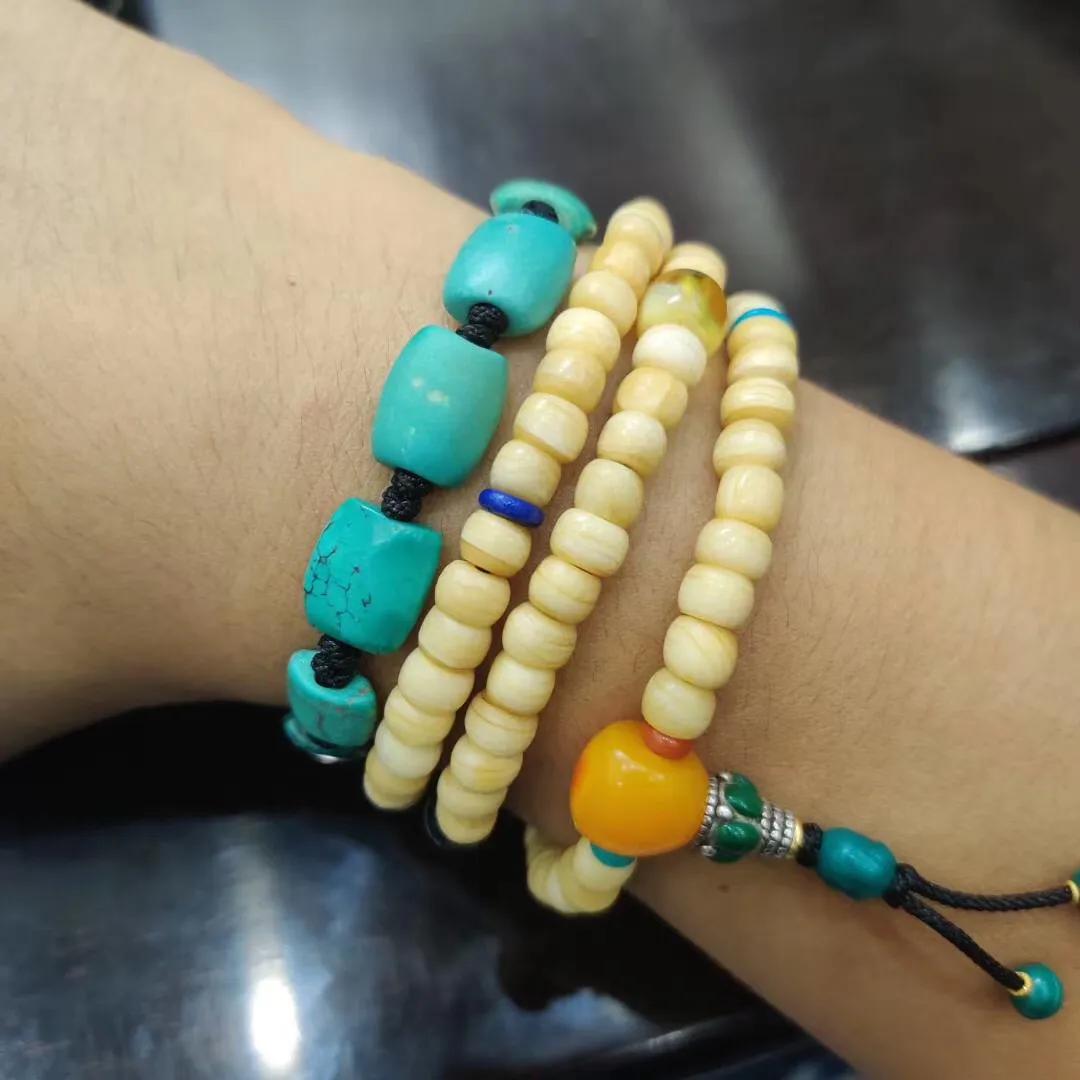 生坑战国时期的绿松石扁珠(男士貔貅手链配什么珠子) 第4张