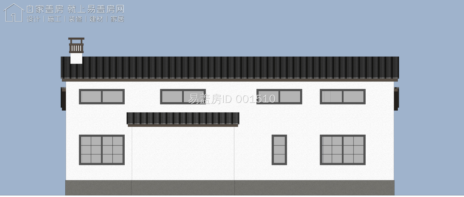 山东德州杨家新中式别墅，建筑尺寸：12.7m×12.7m，造价：54.8万