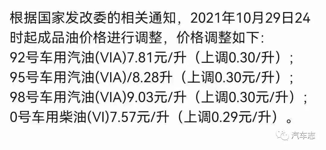 油价持续走高将迎来“五连涨”，全球油价对比最低仅一毛一升