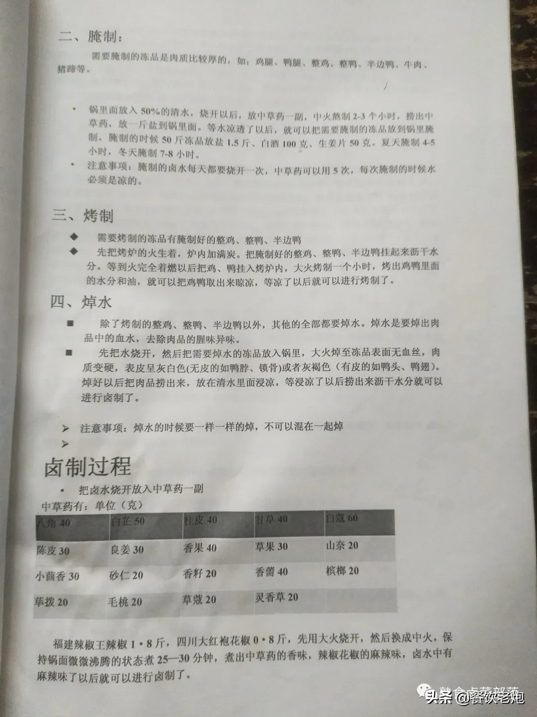 武汉某加盟公司学习资料，鸭脖，品牌降龙爪爪配方，花我不少银子