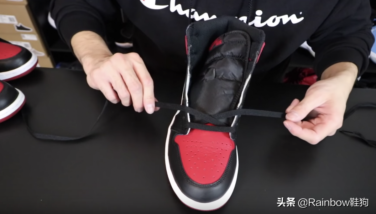 aj1鞋带系法自然垂落图片