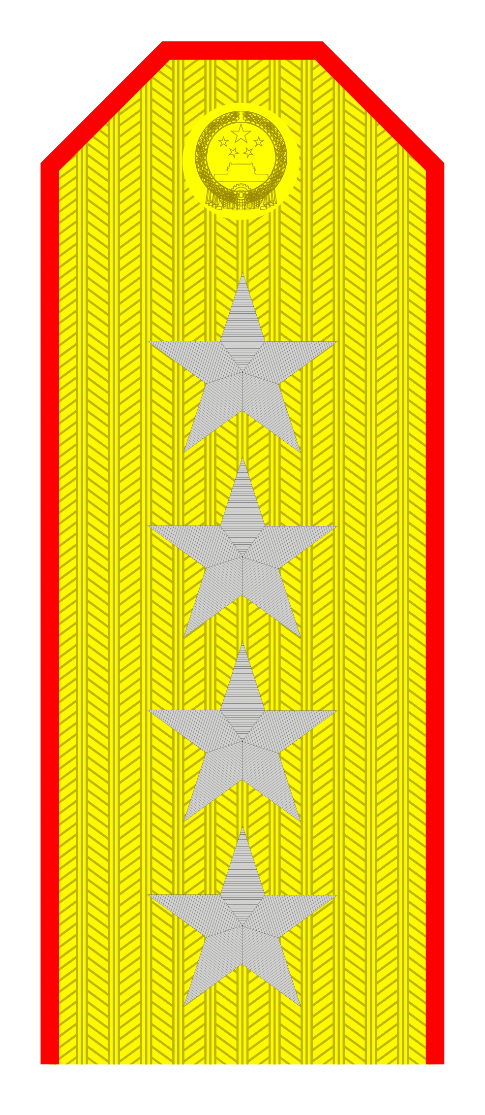 解放军肩章大小图片（解放军55式军衔军官常服肩章一览）