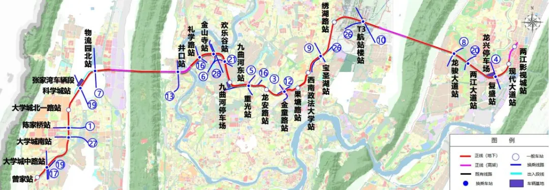 重慶地鐵環線線路圖最新規劃