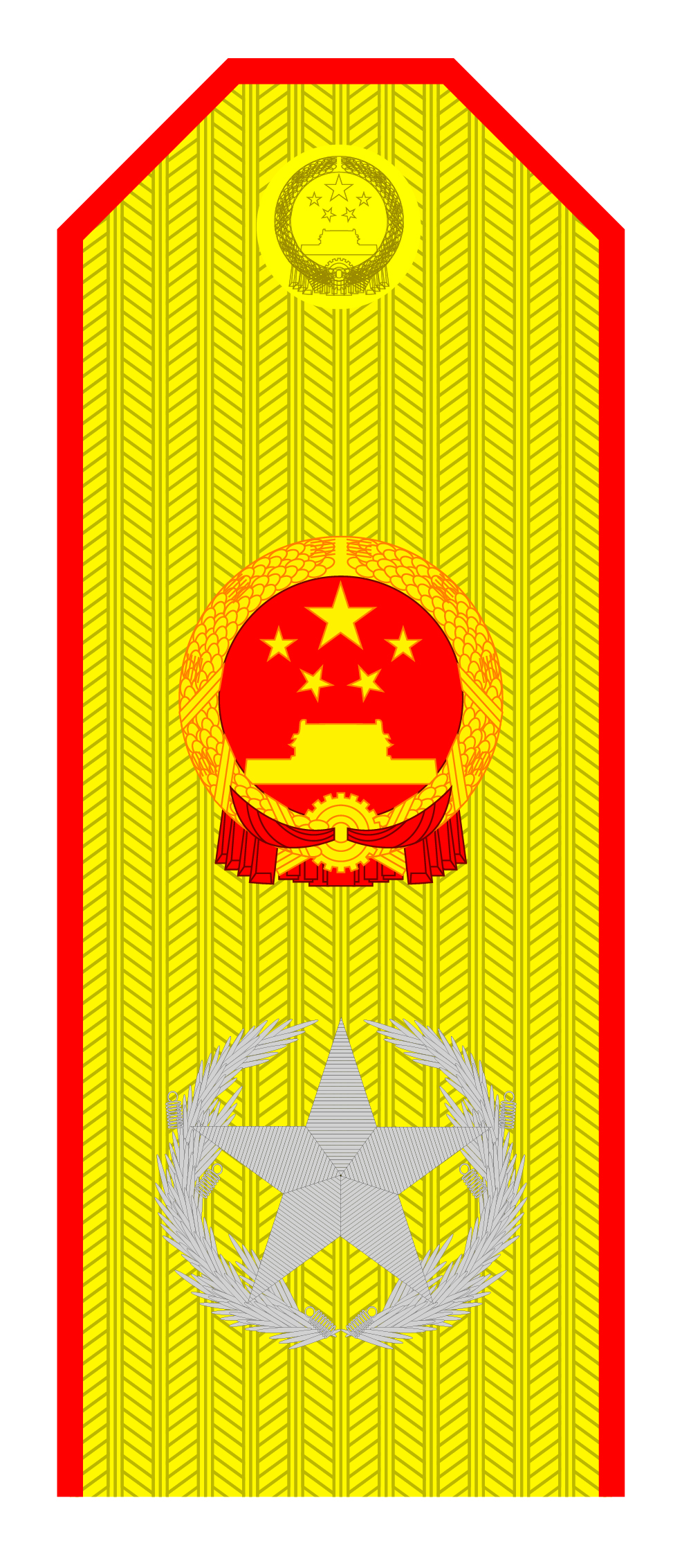 中国领章军衔图解(解放军55式军衔军官常服肩章一览)