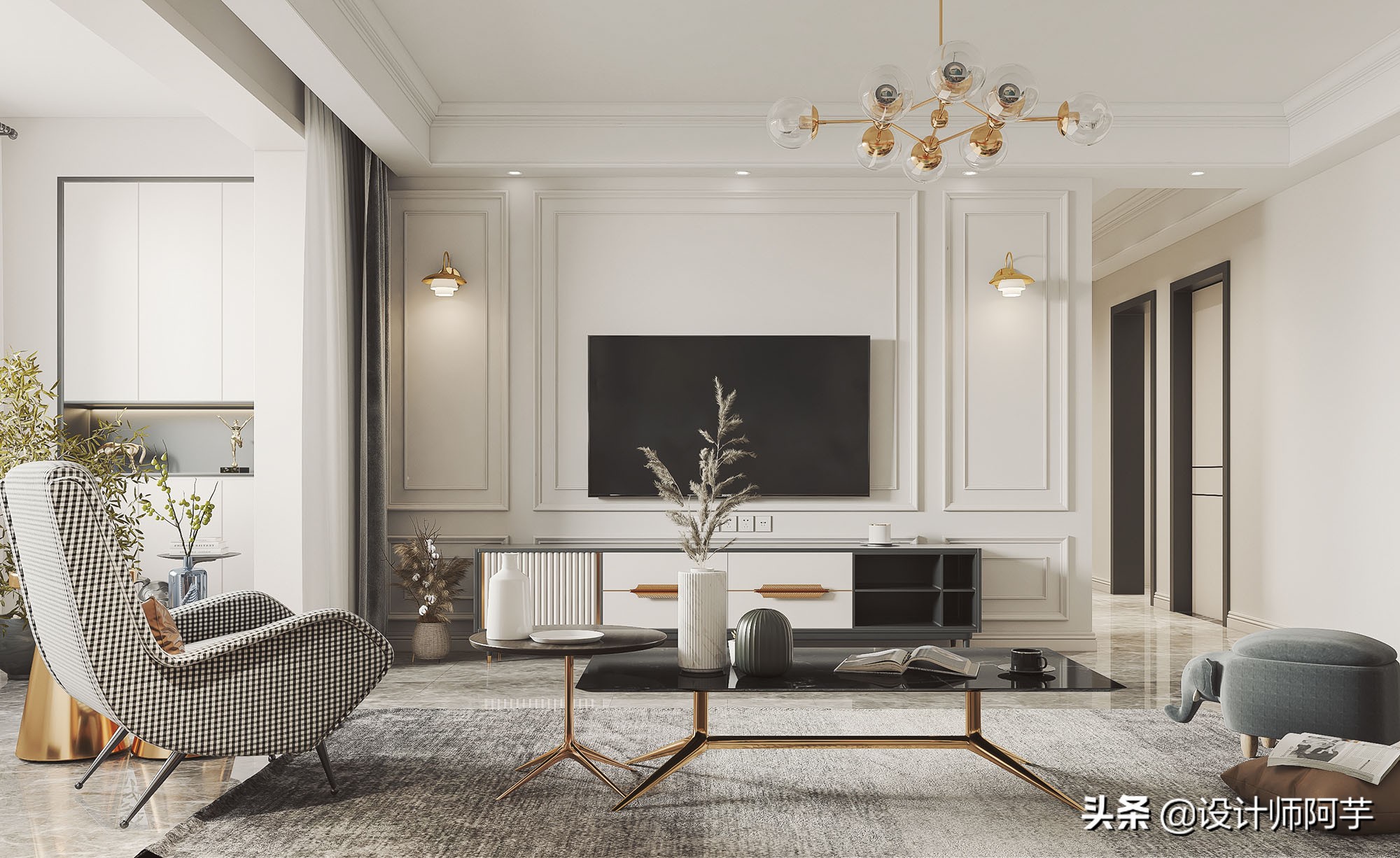 家里装修时,电视背景墙怎么做?50款优秀案例,总有一款适合你