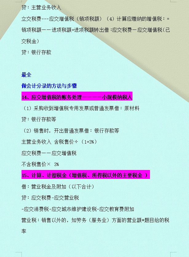 “鬼才”会计王姐，熬夜总结了17页会计分录的方法与步骤，真厉害