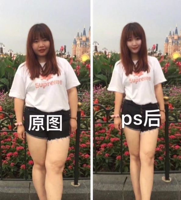 大学生“修图前后”对比照，男生技术一流，女生好似“换脸”