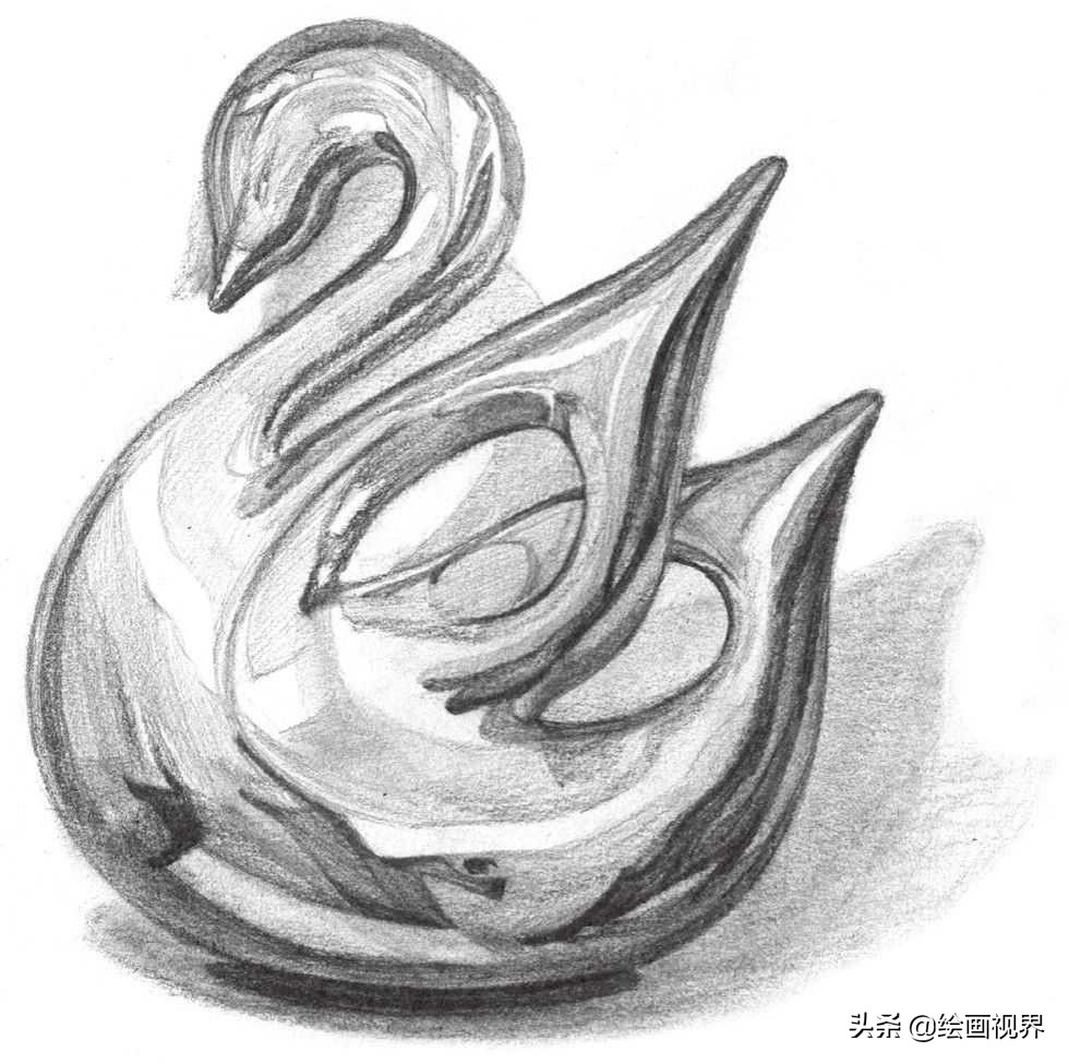 零基础素描教程：不锈钢质感画法，简单易学，不会画的快临摹