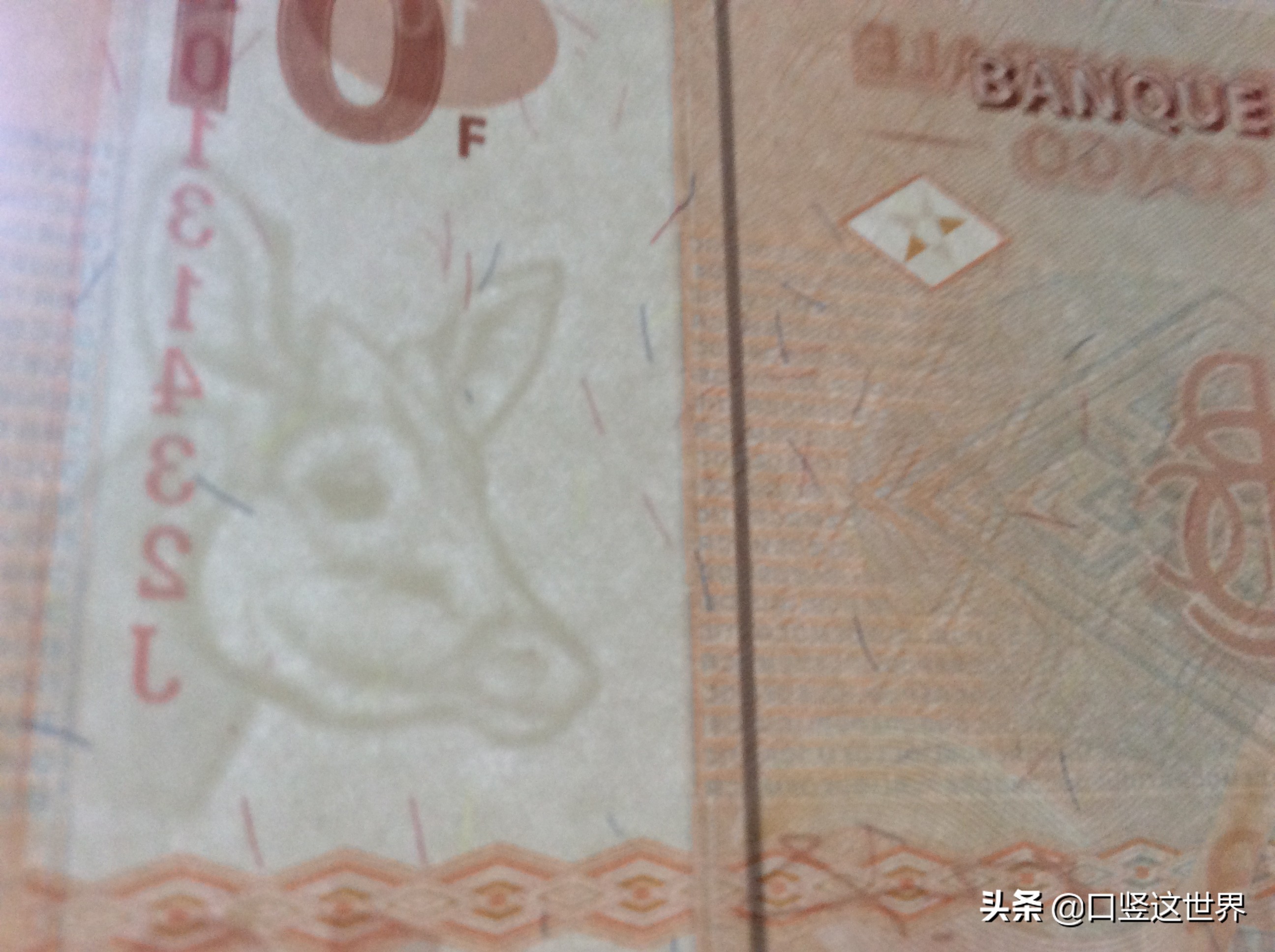 法郎的符号(刚果金的10法郎纸钞)