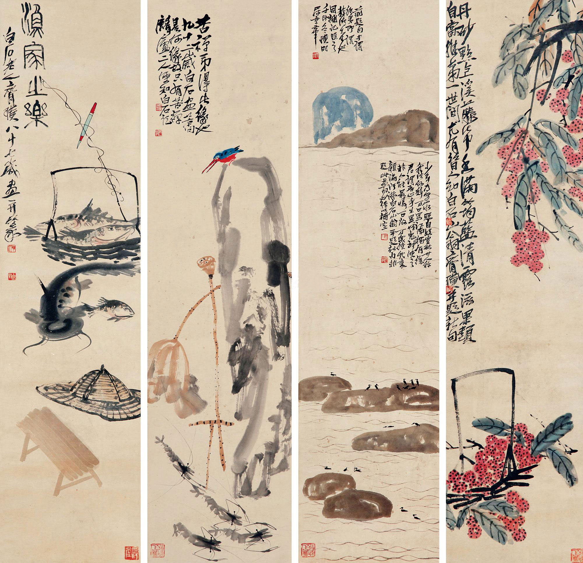 中国100名最著名画家系列-大写意国画齐白石