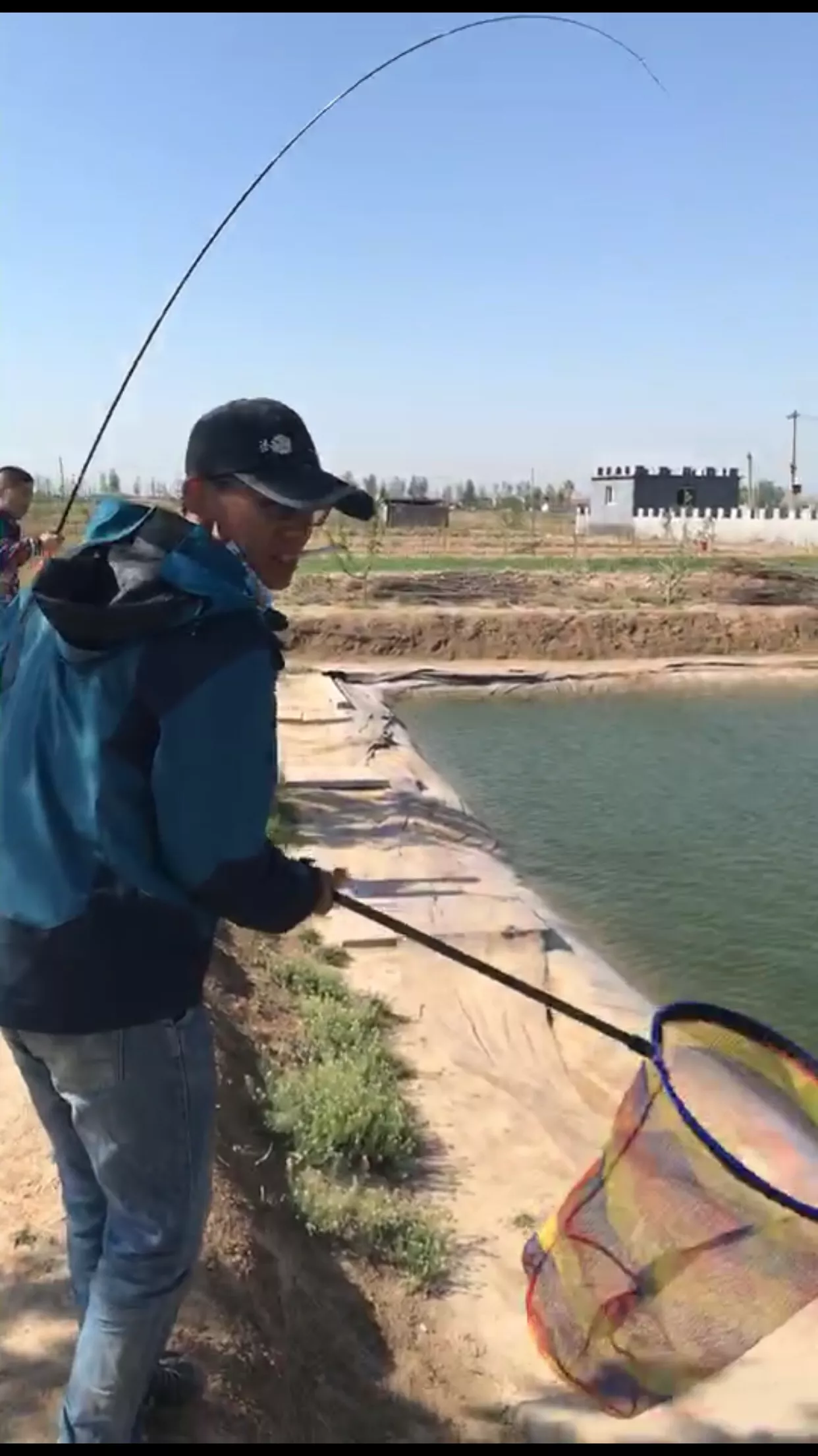 青鱼,河口黑坑青鱼正钓第一场垂钓过程.