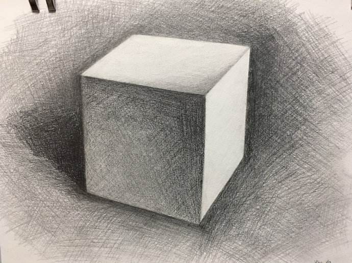 超实用干货素描绘画教程,以及素描基础知识——基础石膏正方体篇