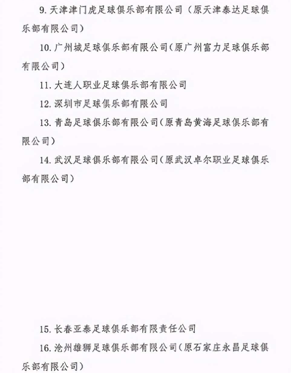 中超球队改名后（足协官宣中性名：恒大更名为广州队，国安申花保留原名）