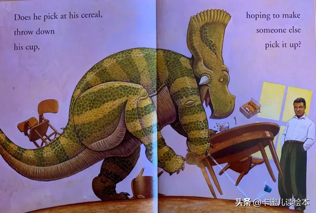 英文有声绘本How Do Dinosaurs Eat Their Food恐龙是怎么吃饭的