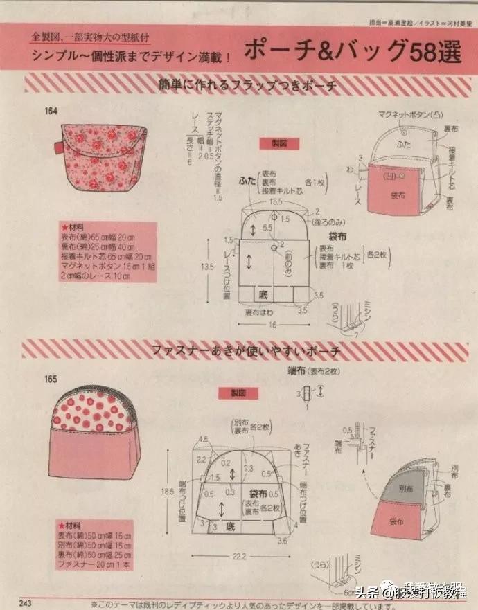 自制双肩包教程有尺寸（双肩包手提包裁剪纸样）