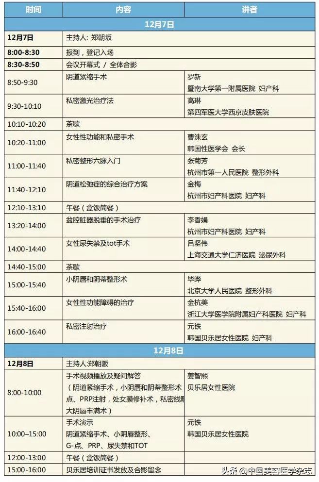 医美培训 ▏2019生殖整复（私密整形）高级培训班—杭州站
