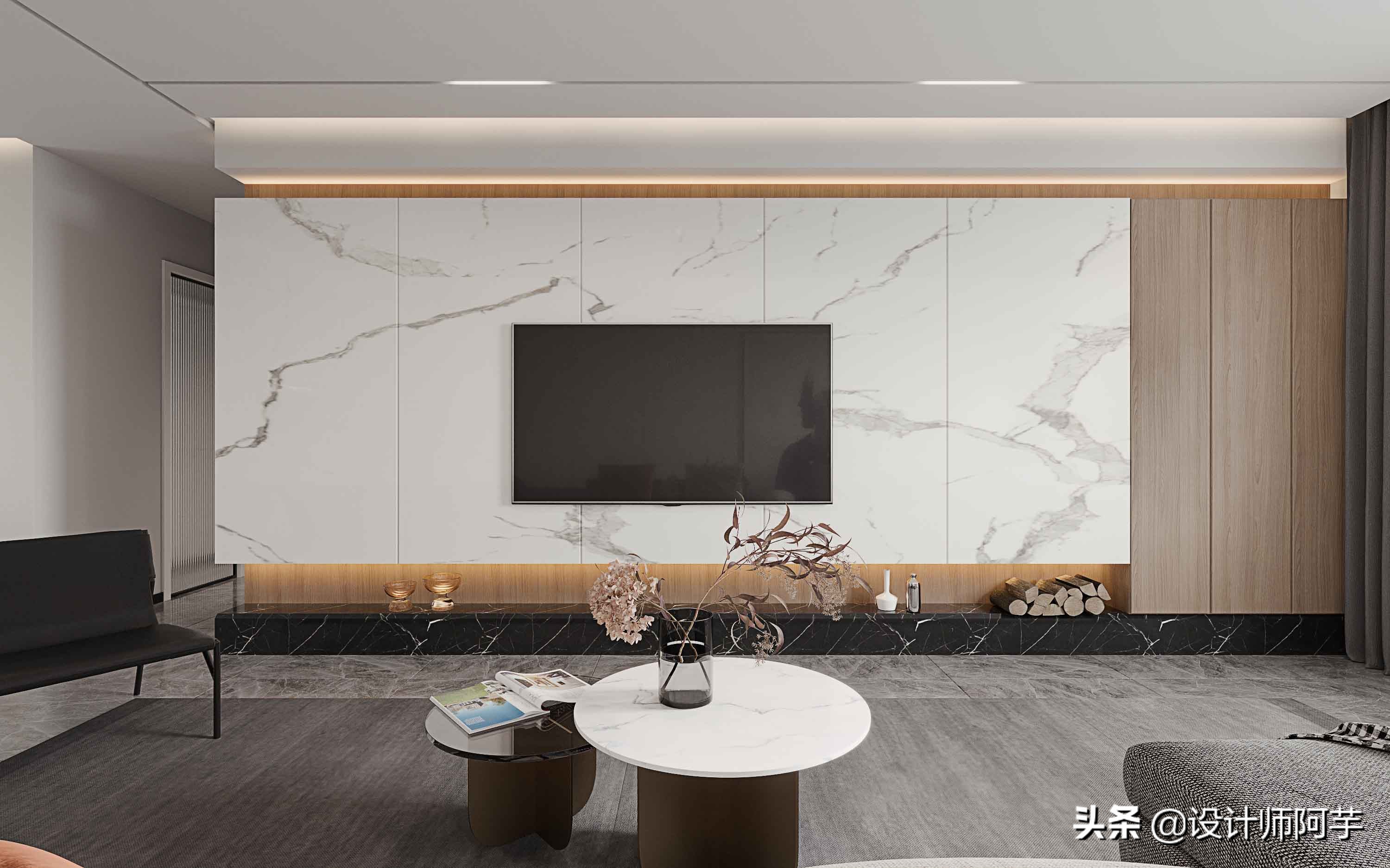 家里装修时,电视背景墙怎么做?50款优秀案例,总有一款适合你