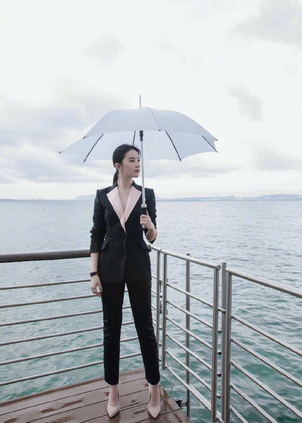 紫色呢大衣搭配图片(刘亦菲这次美翻了!