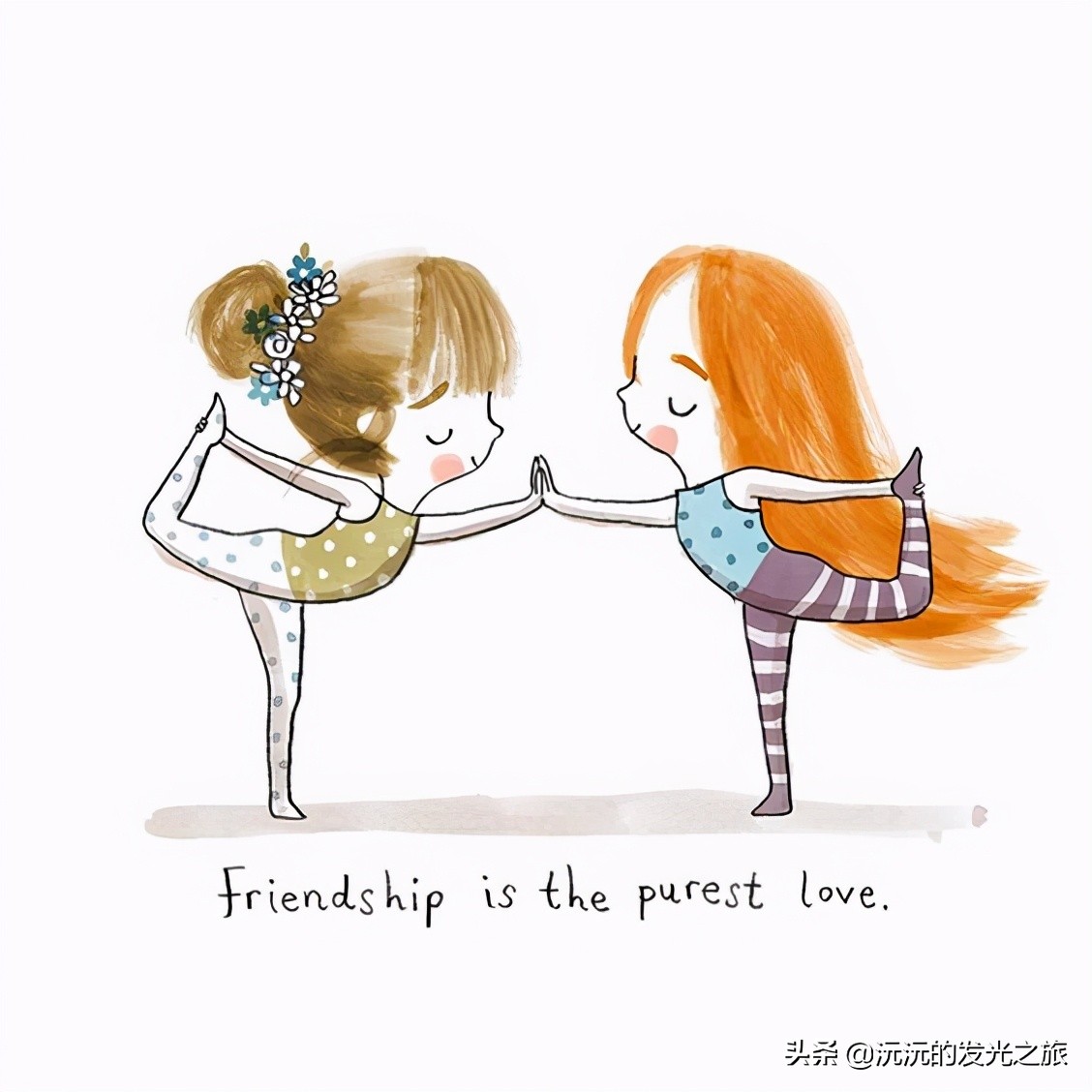 卡通小人简笔画跑步(这个夏天,插画师cally和快乐的瑜伽小女孩)