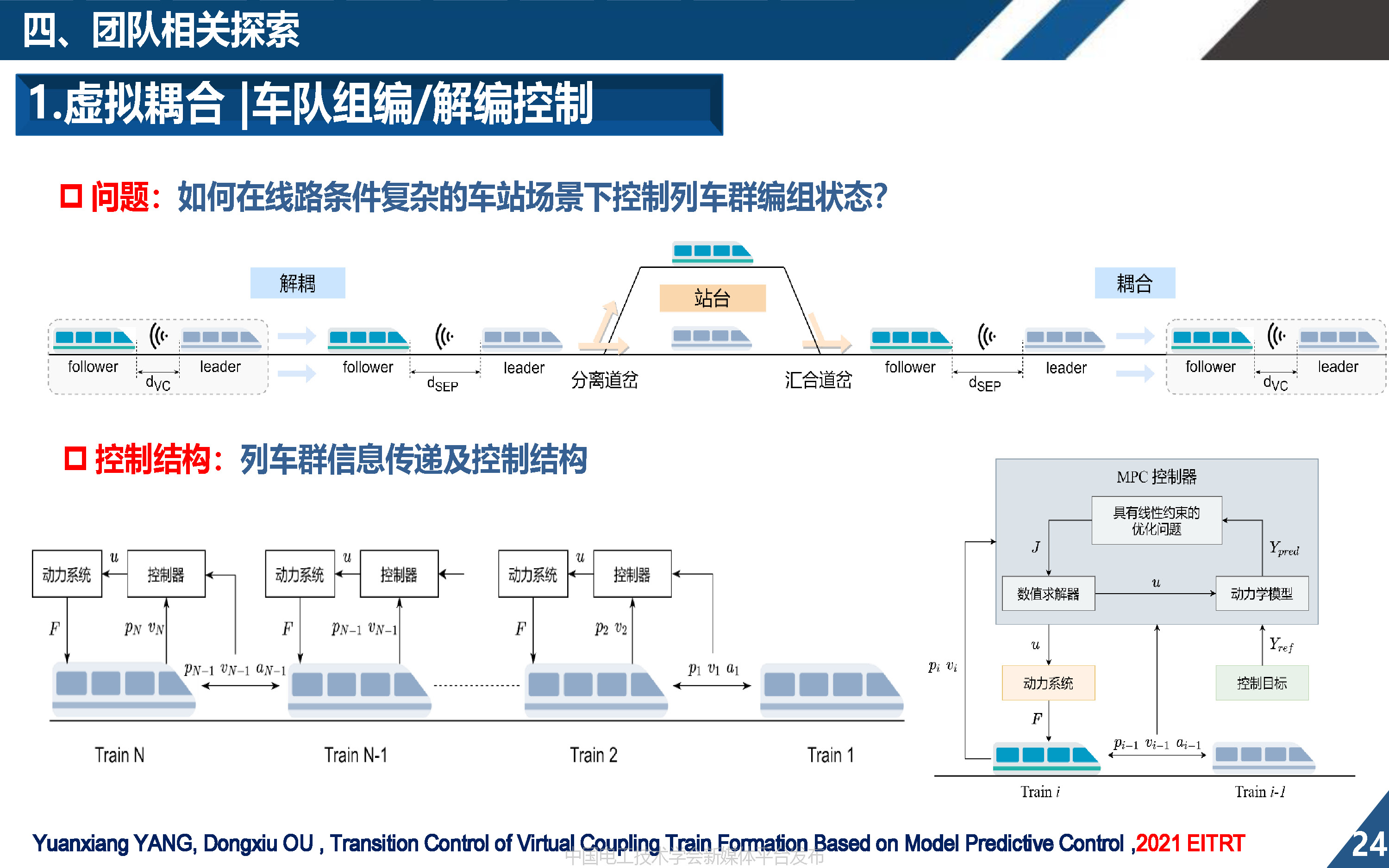 同濟大學歐冬秀教授:虛擬編組列車控制學術前沿與關鍵問題的探索