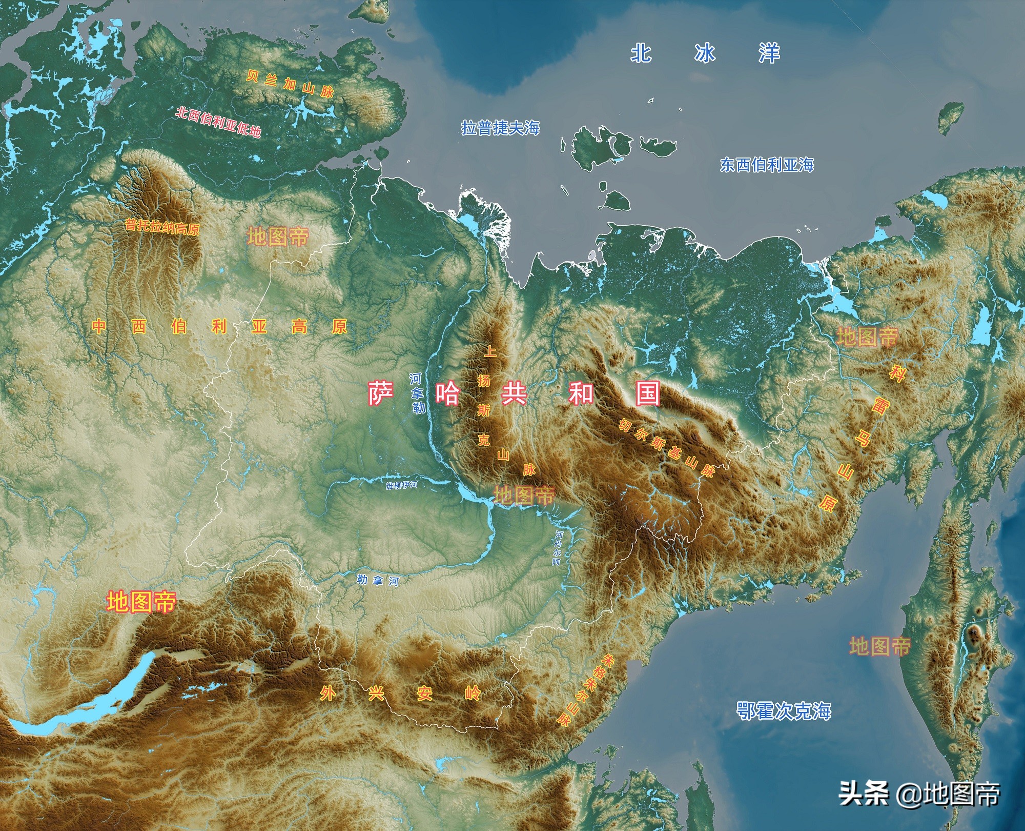 东西伯利亚山地地图图片