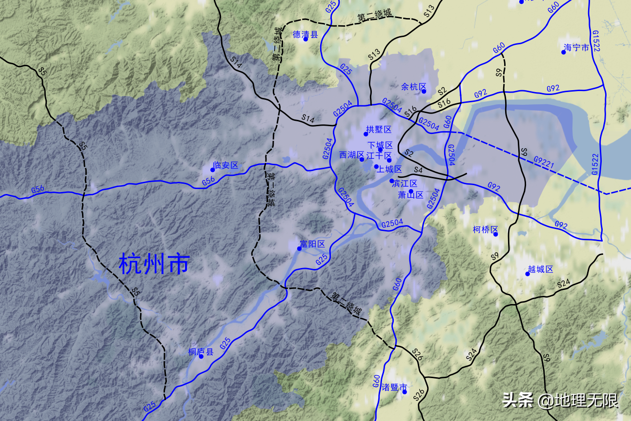 杭州电子地图(多维度高清地图认识杭州)