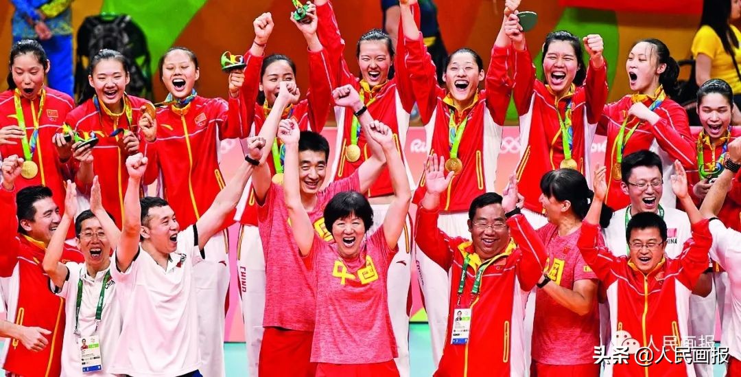 当地时间2016年8月20日,中国女排在里约奥运会决赛中以3:1的比分战胜