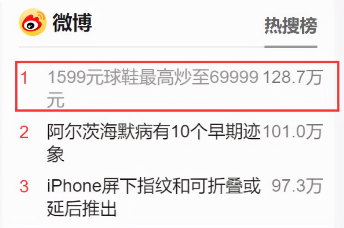 1599元球鞋最高炒至69999元，得物该清醒了