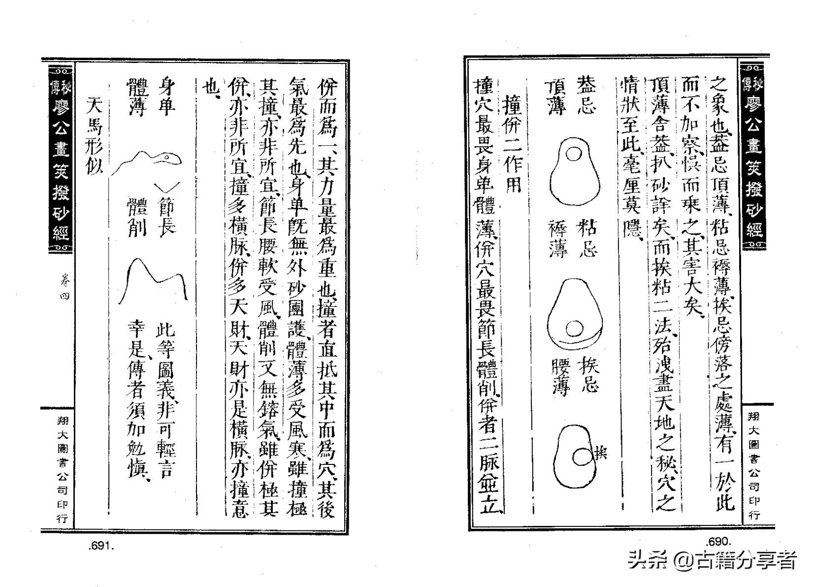 风水地理阴宅穴位详解‘秘传廖公拔砂经’四卷2部份