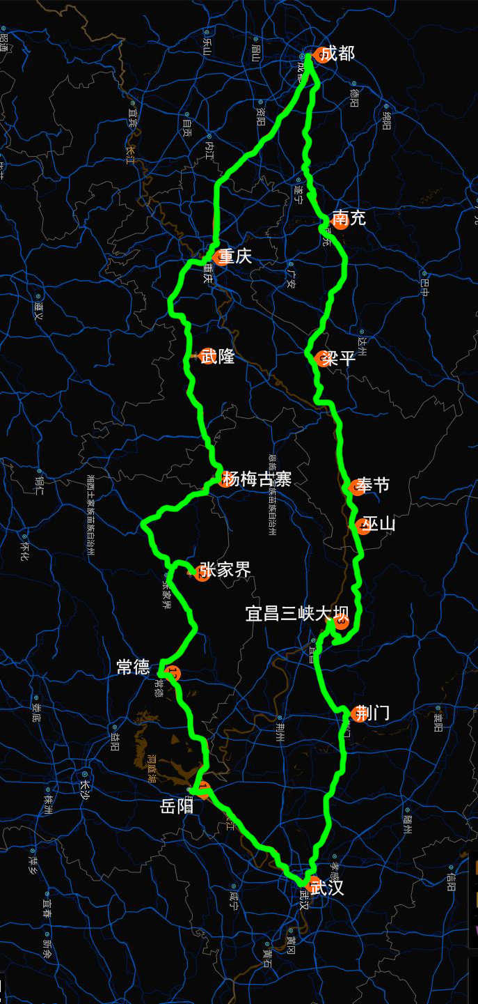 自驾游武汉到成都，2869公里大环线，三峡张家界桃花源尽在其中