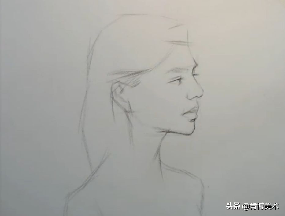 如何画侧脸女生(画一个侧脸美女，名师详细步骤教程，有喜欢的吗)